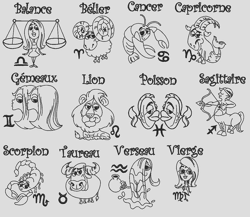 12 signes astrologiques