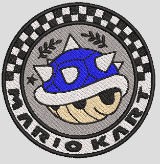 Badge Mario kart Carapace bleu