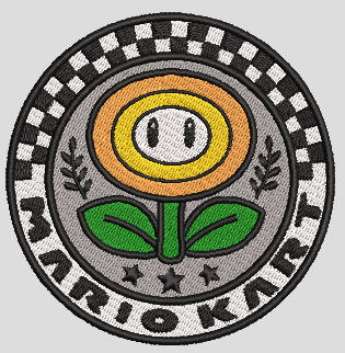 Badge Mario kart Fleur