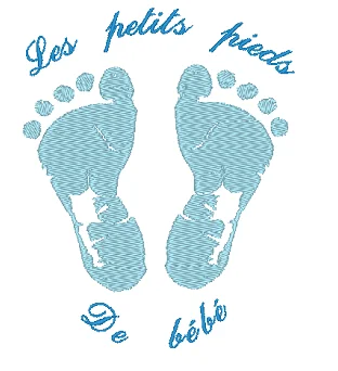 Empreintes bébé bleu