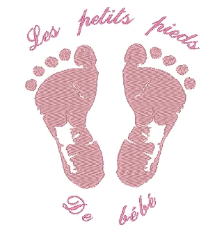 Empreintes bébé rose