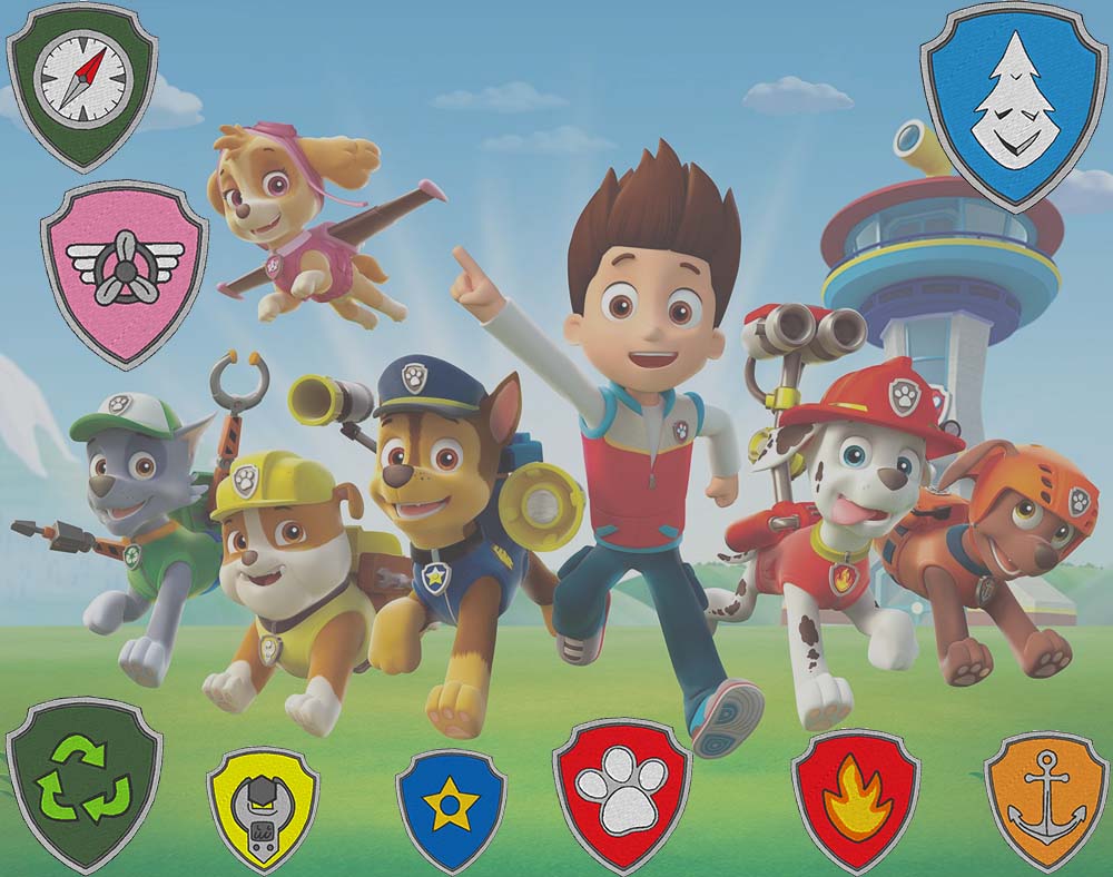 Pack ecusson de la Pat patrouille