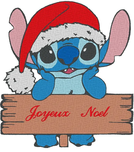 Stitch - Joyeux noel (Texte modifiable sur demande)