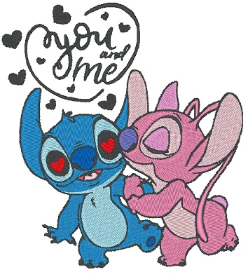 Stitch et Angel amoureux