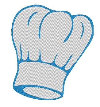 Toque de cuisinier bleu