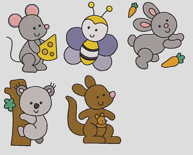 lot de 5 motifs enfant